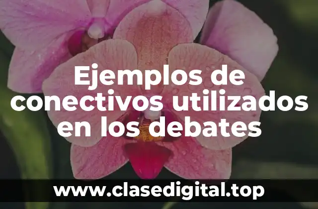 Ejemplos de conectivos utilizados en los debates