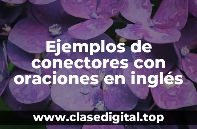 Ejemplos de conectores con oraciones en inglés