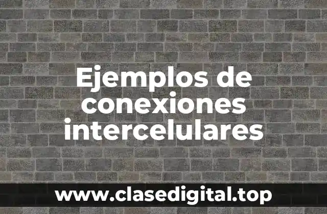 Ejemplos de conexiones intercelulares