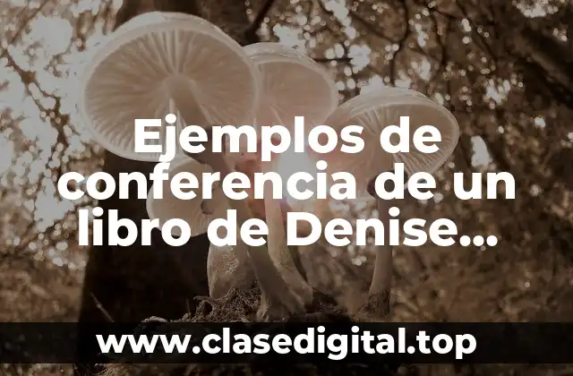 Ejemplos de conferencia de un libro de Denise Dresser
