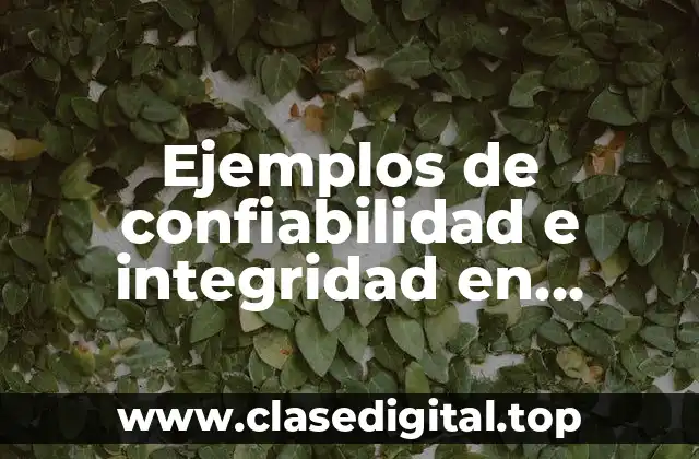 Ejemplos de confiabilidad e integridad en internet