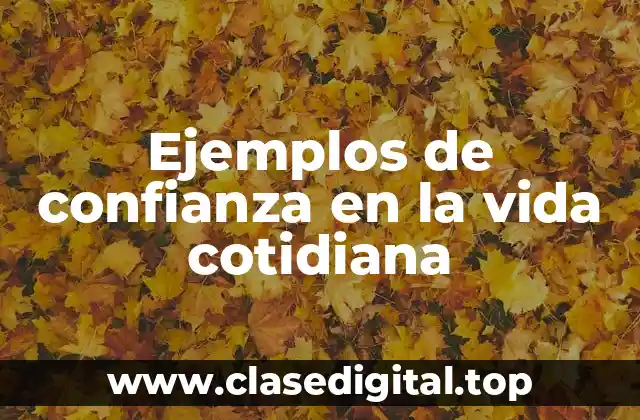 Ejemplos de confianza en la vida cotidiana