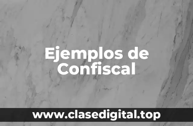 Ejemplos de Confiscal