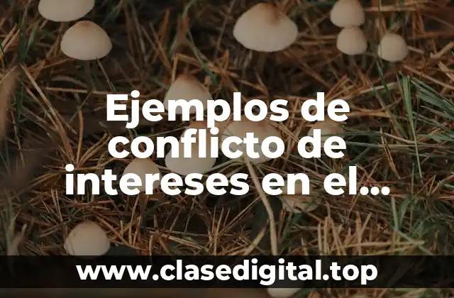 Ejemplos de conflicto de intereses en el trabajo y Significado