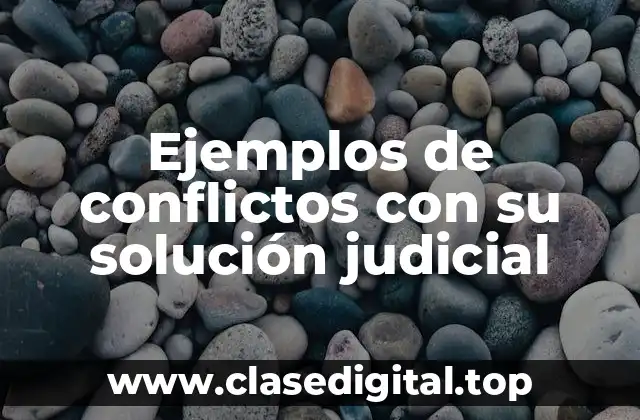 Ejemplos de conflictos con su solución judicial