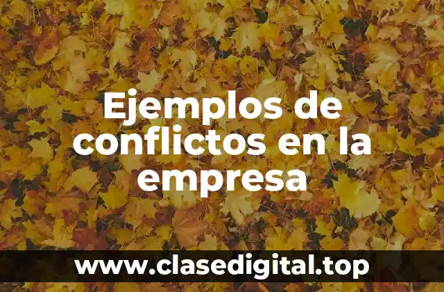 Ejemplos de conflictos en la empresa
