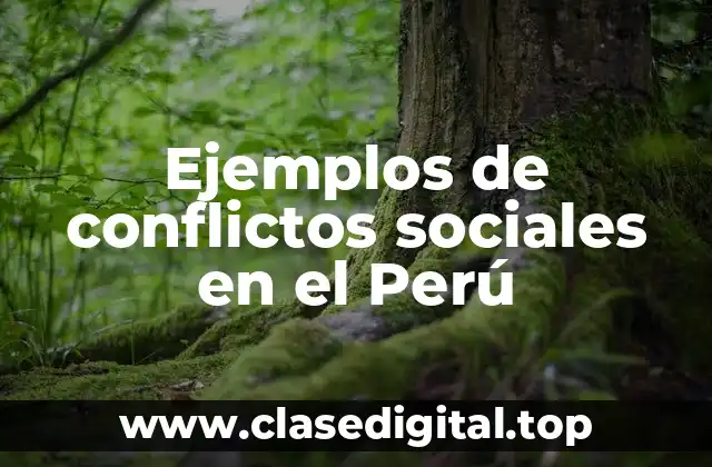 Ejemplos de conflictos sociales en el Perú