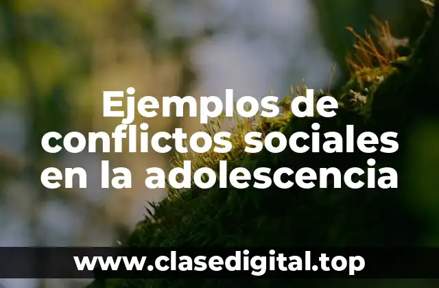 Ejemplos de conflictos sociales en la adolescencia
