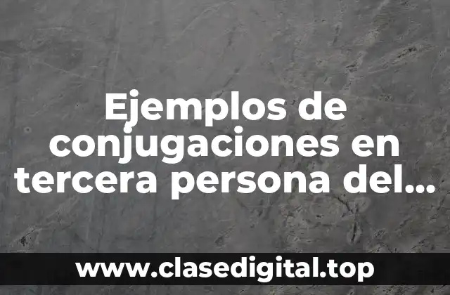 Ejemplos de conjugaciones en tercera persona del plural