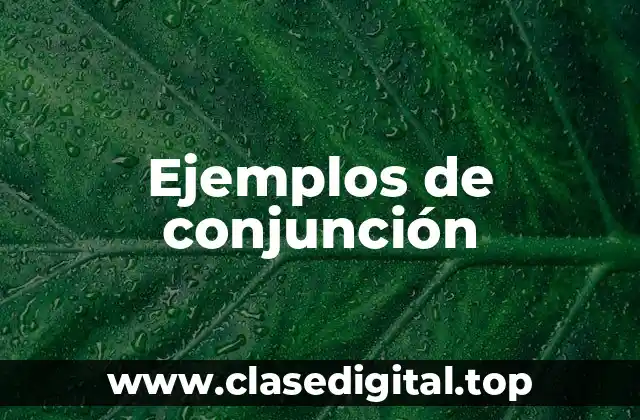 Ejemplos de conjunción