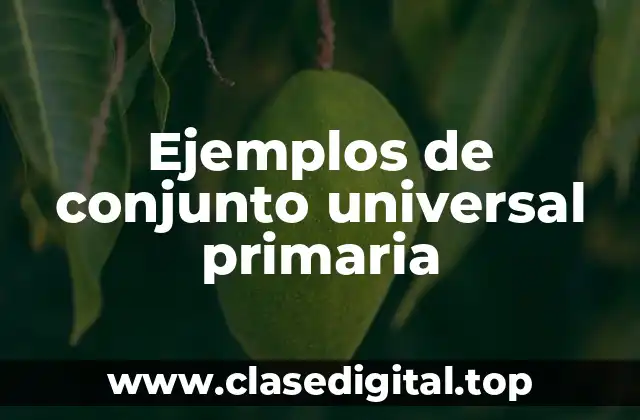 Ejemplos de conjunto universal primaria