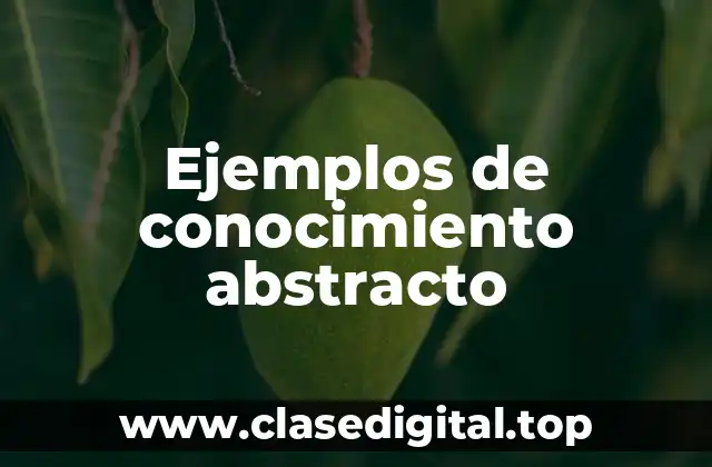 Ejemplos de conocimiento abstracto