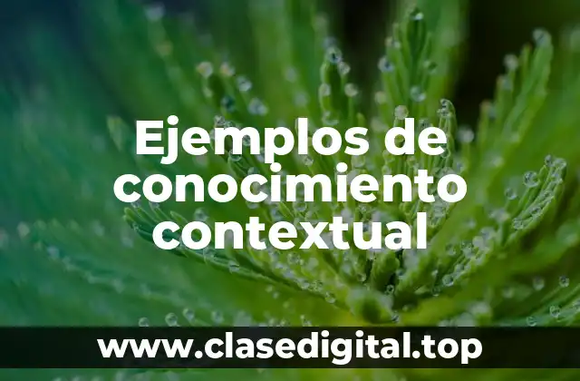 Ejemplos de conocimiento contextual