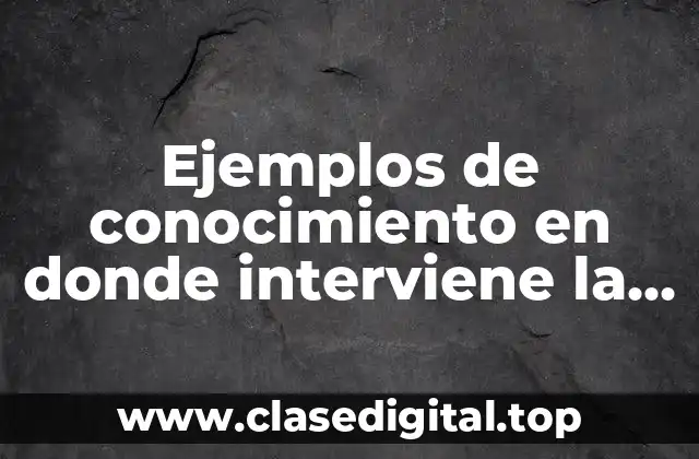 Ejemplos de conocimiento en donde interviene la tecnología y Significado