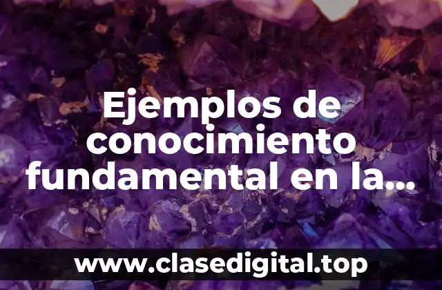 Ejemplos de conocimiento fundamental en la teoría dfss