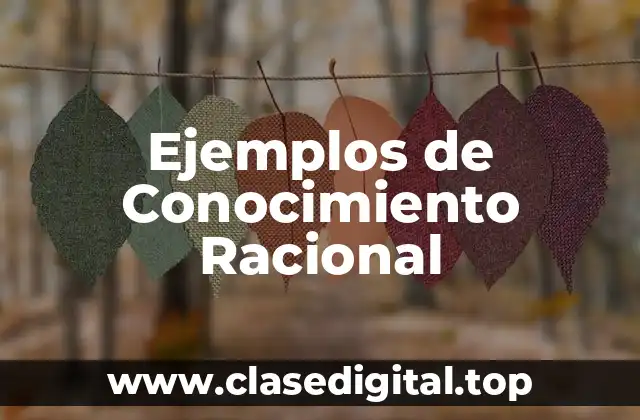 Ejemplos de Conocimiento Racional