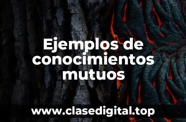 Ejemplos de conocimientos mutuos