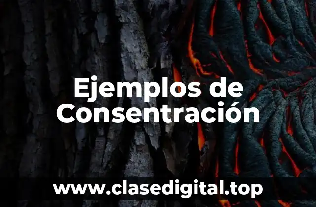 Ejemplos de Consentración