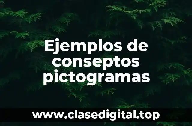 Ejemplos de conseptos pictogramas