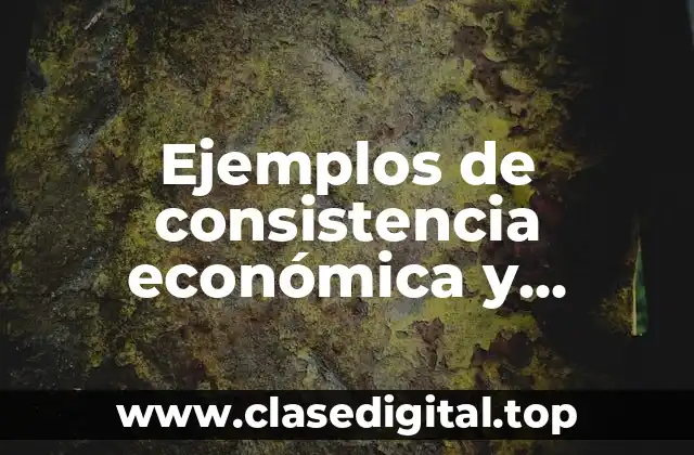 Ejemplos de consistencia económica y Significado