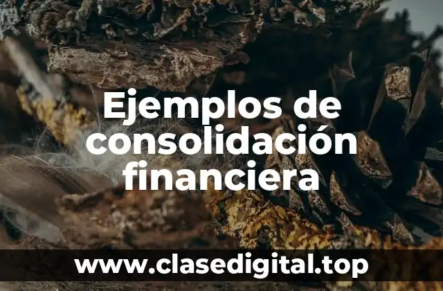 Ejemplos de consolidación financiera