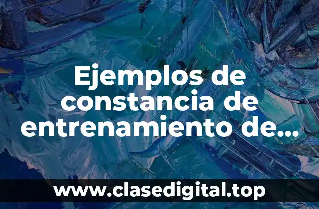 Ejemplos de constancia de entrenamiento de gym