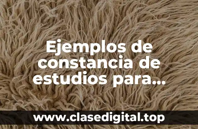 Ejemplos de constancia de estudios para pasaporte