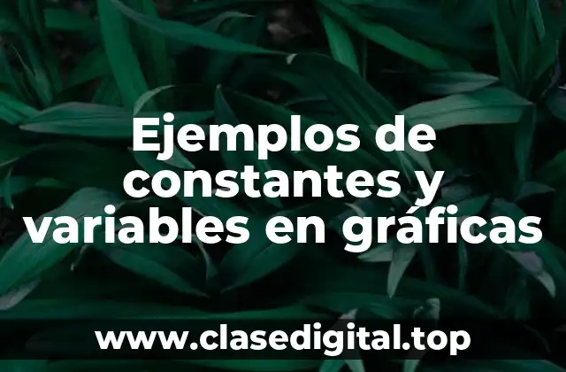 Ejemplos de constantes y variables en gráficas