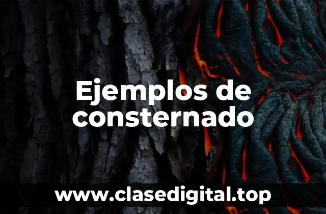 Ejemplos de consternado