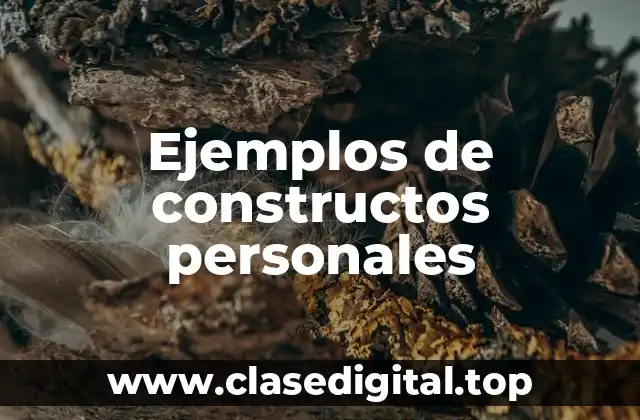 Ejemplos de constructos personales