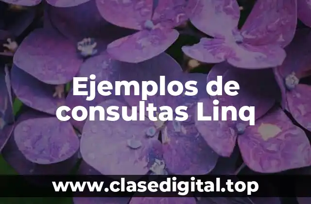 Ejemplos de consultas Linq
