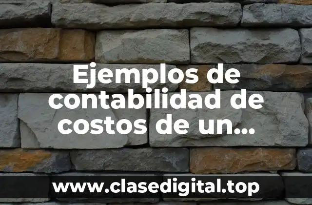 Ejemplos de contabilidad de costos en un supermercado