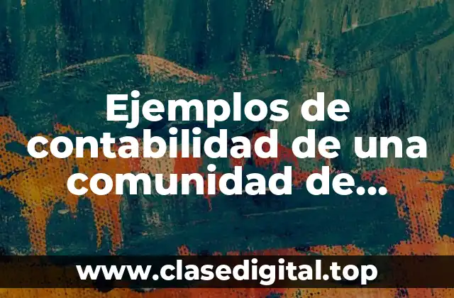 Ejemplos de contabilidad de una comunidad de propietarios