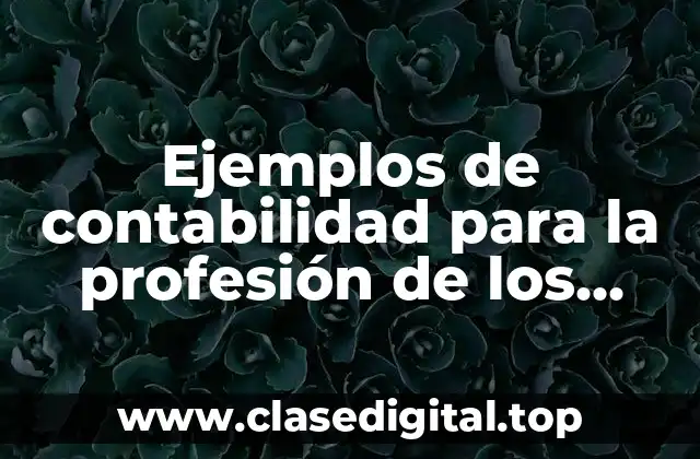 Ejemplos de contabilidad para la profesión de los médicos