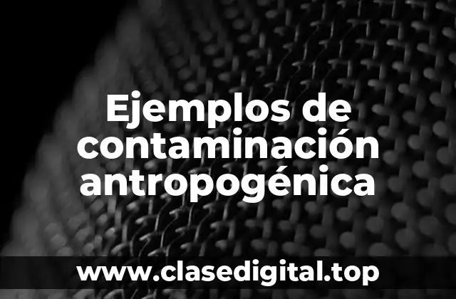 Ejemplos de contaminación antropogénica