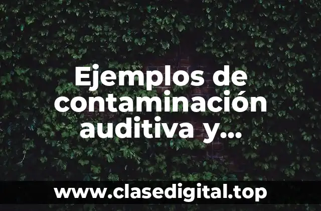 Ejemplos de contaminación auditiva y Significado
