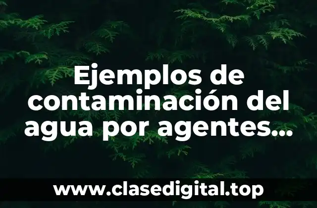 Ejemplos de contaminación del agua por agentes biológicos