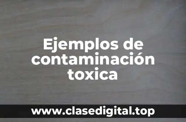 Ejemplos de contaminación toxica