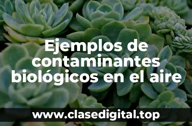 Ejemplos de contaminantes biológicos en el aire