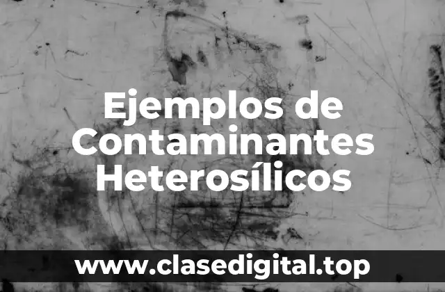 Ejemplos de Contaminantes Heterosílicos