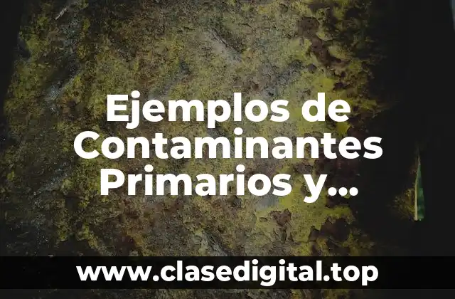 Ejemplos de Contaminantes Primarios y Significado