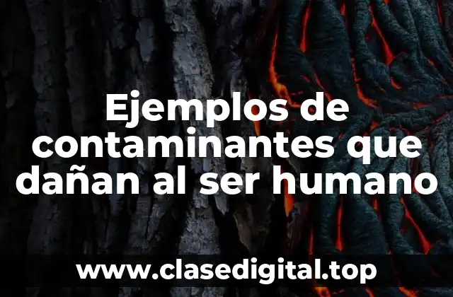 Ejemplos de contaminantes que dañan al ser humano