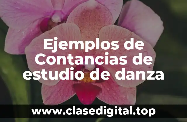 Ejemplos de Contancias de estudio de danza