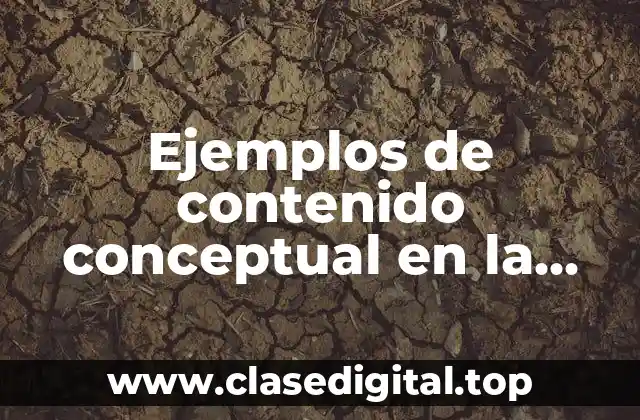 Ejemplos de contenido conceptual en la planeación
