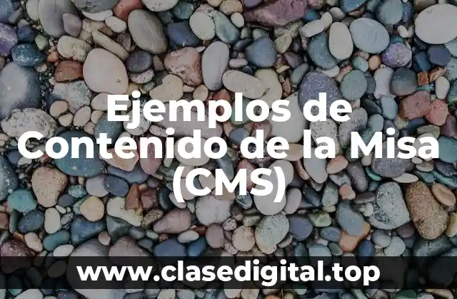 Ejemplos de Contenido de la Misa (CMS)