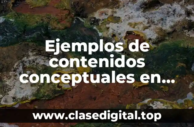 Ejemplos de contenidos conceptuales en ciencias naturales