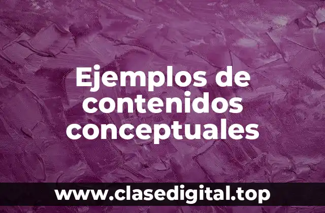 Ejemplos de contenidos conceptuales