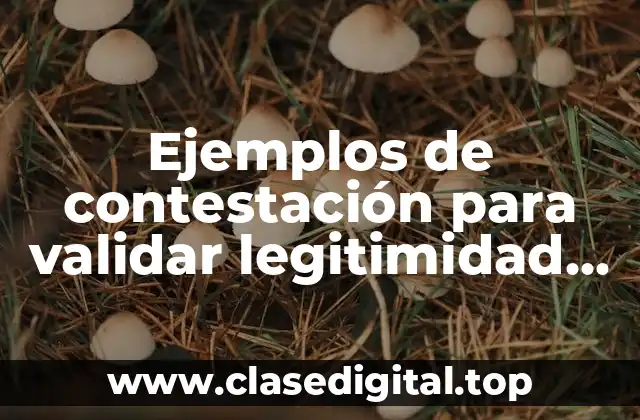 Ejemplos de contestación para validar legitimidad de instrumento notarial