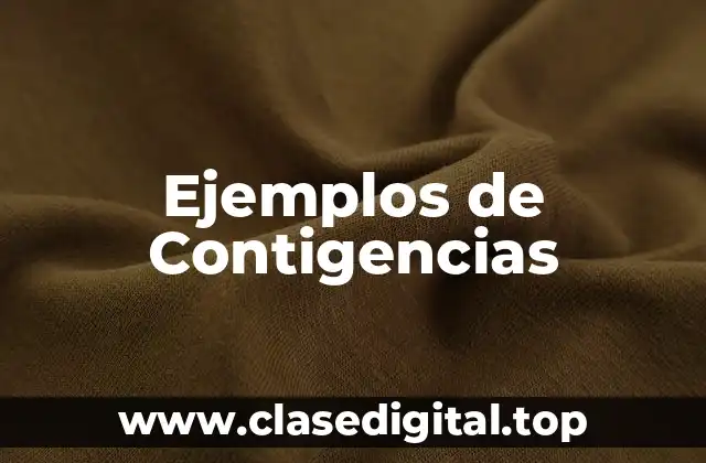 Ejemplos de Contigencias