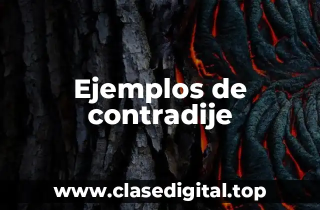 Ejemplos de contradije